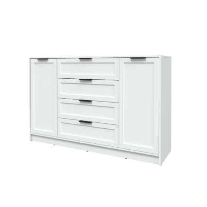 Тумба Тренд КТ-Т160 (Белый ЛДСП/ Белый ЛМДФ) Ш1600 В1020 Г451